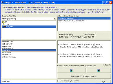 TDx_Sound_Library - Example #5